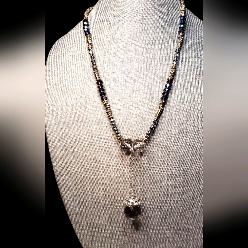 Vtg. Large Swarovski Crystal Pendant Necklace